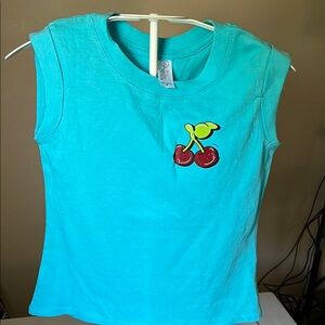 Kids Turquoise Cherry T-Shirt